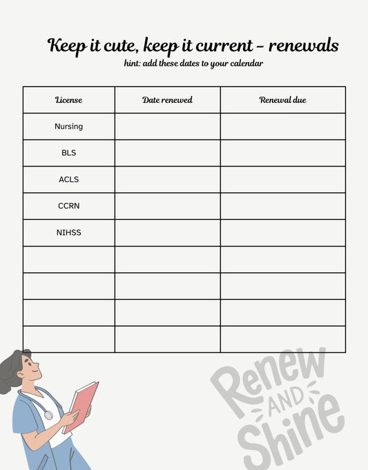 Nurse Life Planner (pocket sized 4x6)