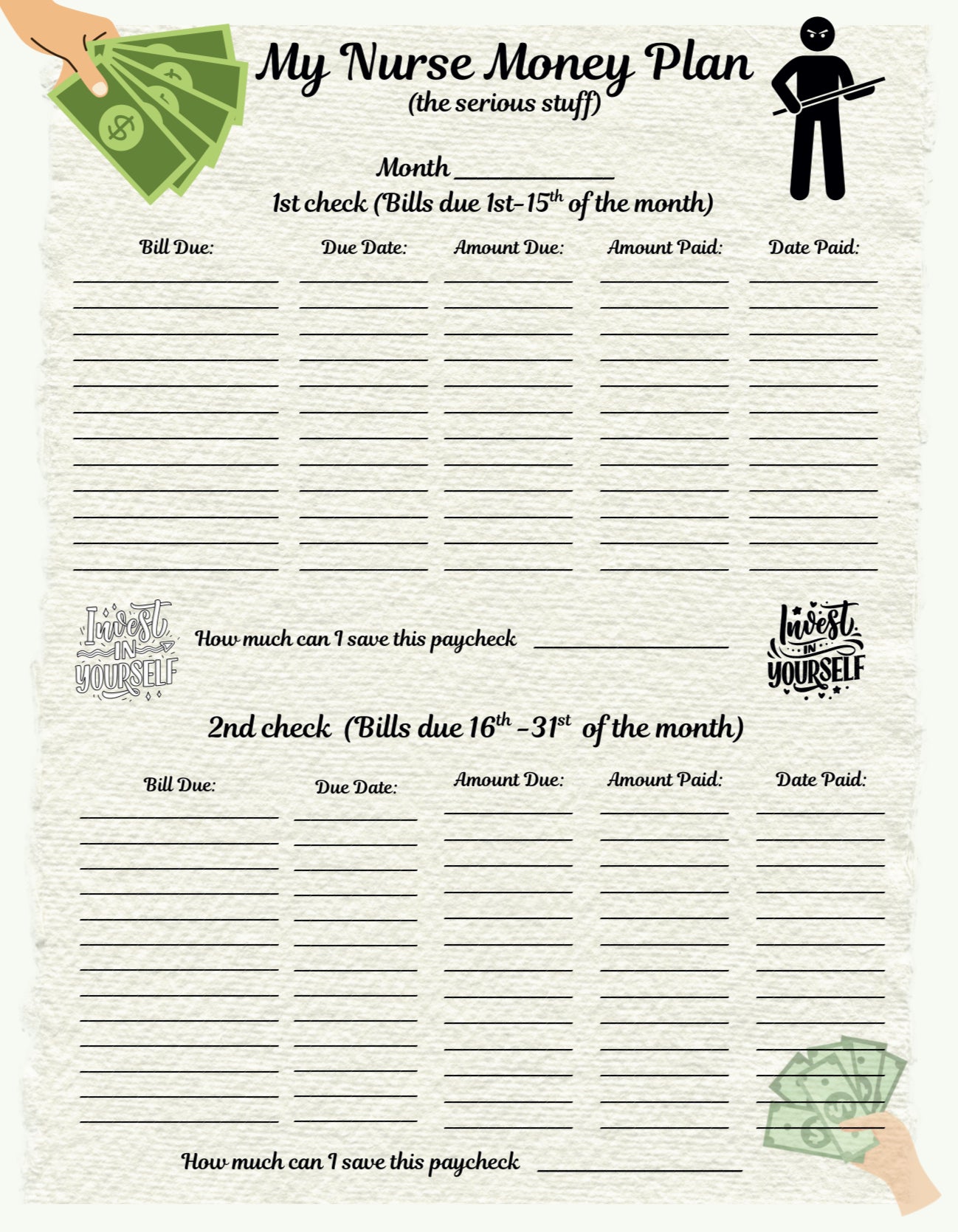 Nurse Life Planner (pocket sized 4x6)